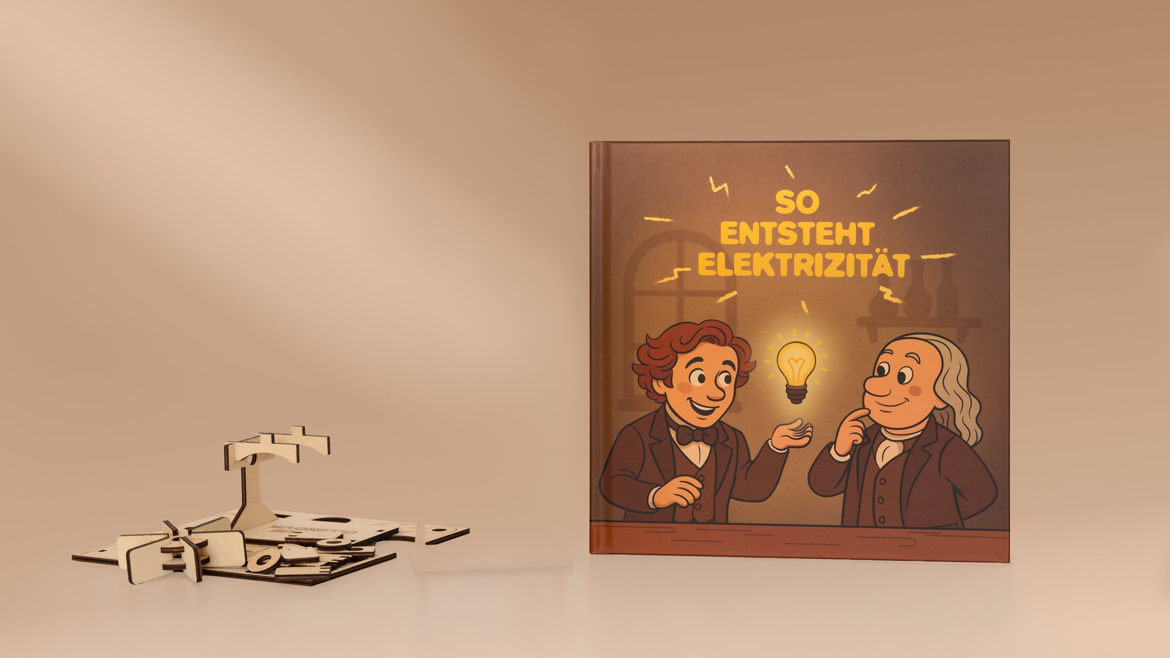 So entsteht Elektrizität — Handkurbel-Wasserradgenerator